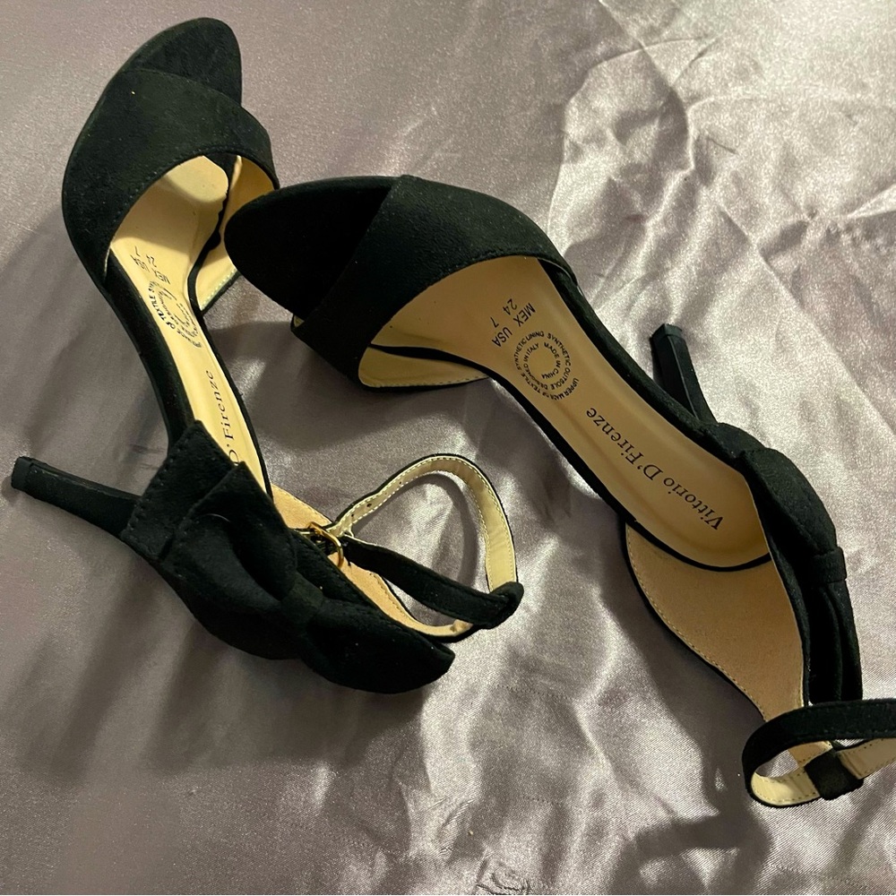 Black Suede Bow 3in Heel 🎀🖤✨